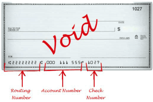 voided check